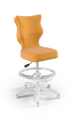 ENTELO Petit Biały Velvet 35 rozmiar 3 WK+P - DOBRE KRZESŁO dla kręgosłupa, ortopedyczne - fotel obrotowy do biurka