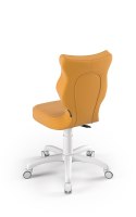 ENTELO Petit Biały Velvet 35 rozmiar 3 - DOBRE KRZESŁO dla kręgosłupa, ortopedyczne - fotel obrotowy do biurka