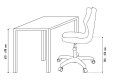 ENTELO Petit Szary Velvet 24 rozmiar 3 - DOBRE KRZESŁO dla kręgosłupa, ortopedyczne - fotel obrotowy do biurka