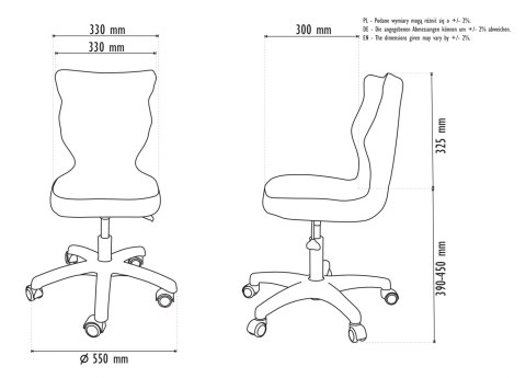 ENTELO Petit Szary Velvet 35 rozmiar 3 - DOBRE KRZESŁO dla kręgosłupa, ortopedyczne - fotel obrotowy do biurka ENTELO Petit Szary Velvet 35 rozmiar 3 - DOBRE KRZESŁO dla kręgosłupa, ortopedyczne - fotel obrotowy do biurka