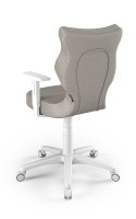ENTELO Duo Biały Monolith 03 rozmiar 5 - DOBRE KRZESŁO dla kręgosłupa, ortopedyczne - fotel obrotowy do biurka