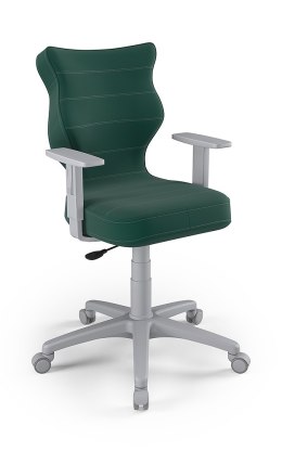 ENTELO Duo Szary Velvet 05 rozmiar 6 - DOBRE KRZESŁO dla kręgosłupa, ortopedyczne - fotel obrotowy do biurka