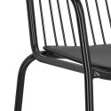 Intesi Krzesło Bill Arm Black z poduszką PU ekoskóra - czarne metal malowany proszkowo z podłokietnikami Intesi Krzesło Bill Arm Black z poduszką PU ekoskóra - czarne metal malowany proszkowo z podłokietnikami