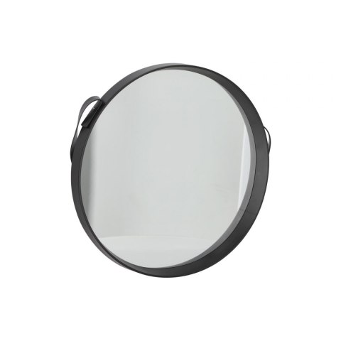 Intesi Lustro Mousse wiszące czarne tworzywo 51 cm okrągłe na pasku z ekoskóry do zawieszenia do łazienki przedpokoju czy salonu Intesi Lustro Mousse wiszące czarne tworzywo 51 cm okrągłe na pasku z ekoskóry do zawieszenia do łazienki przedpokoju czy salonu