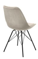 Krzesło do jadalni ACTONA Eris VIC piaskowe / nogi czarne - tkanina