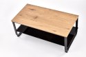 Halmar ława ARTIGA prostokątna MDF okleinowany dąb złoty / stelaż stal malowana czarny 105x55 z półką Halmar ława ARTIGA prostokątna MDF okleinowany dąb złoty / stelaż stal malowana czarny 105x55 z półką