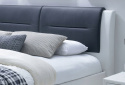 Halmar łóżko CASSANDRA S 160 cm tapicerowane z szufladami ecoskóra czarno-biały