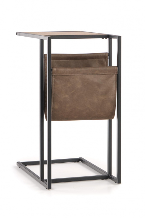 ŁAWA STOLIK COMPACT Halmar MDF okleinowany DĄB ZŁOTY / stelaż stal CZARNY ekoskóra 47x33 ŁAWA STOLIK COMPACT Halmar MDF okleinowany DĄB ZŁOTY / stelaż stal CZARNY ekoskóra 47x33