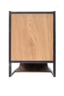 ŁAWA STOLIK COMPACT Halmar MDF okleinowany DĄB ZŁOTY / stelaż stal CZARNY ekoskóra 47x33 ŁAWA STOLIK COMPACT Halmar MDF okleinowany DĄB ZŁOTY / stelaż stal CZARNY ekoskóra 47x33