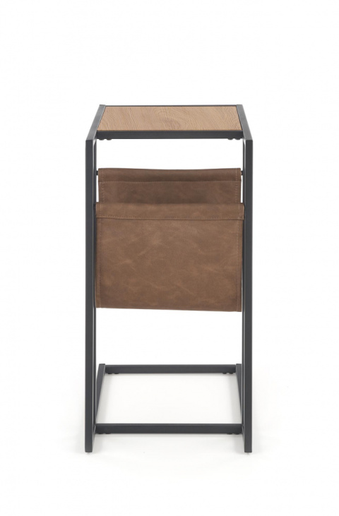 ŁAWA STOLIK COMPACT Halmar MDF okleinowany DĄB ZŁOTY / stelaż stal CZARNY ekoskóra 47x33 ŁAWA STOLIK COMPACT Halmar MDF okleinowany DĄB ZŁOTY / stelaż stal CZARNY ekoskóra 47x33