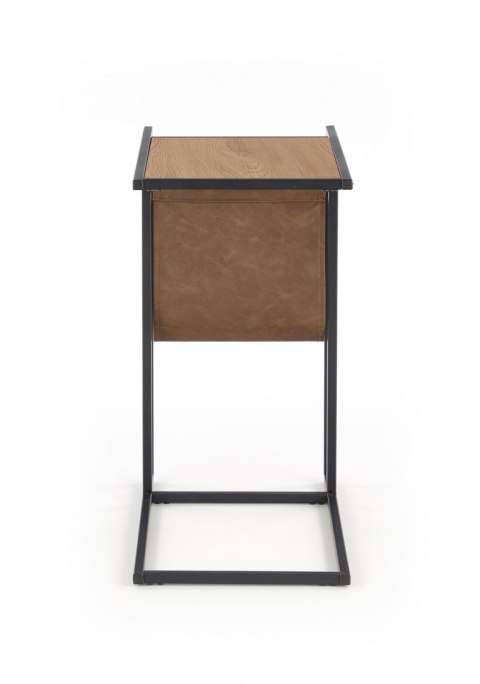 ŁAWA STOLIK COMPACT Halmar MDF okleinowany DĄB ZŁOTY / stelaż stal CZARNY ekoskóra 47x33 ŁAWA STOLIK COMPACT Halmar MDF okleinowany DĄB ZŁOTY / stelaż stal CZARNY ekoskóra 47x33