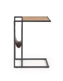 ŁAWA STOLIK COMPACT Halmar MDF okleinowany DĄB ZŁOTY / stelaż stal CZARNY ekoskóra 47x33 ŁAWA STOLIK COMPACT Halmar MDF okleinowany DĄB ZŁOTY / stelaż stal CZARNY ekoskóra 47x33