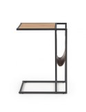 ŁAWA STOLIK COMPACT Halmar MDF okleinowany DĄB ZŁOTY / stelaż stal CZARNY ekoskóra 47x33 ŁAWA STOLIK COMPACT Halmar MDF okleinowany DĄB ZŁOTY / stelaż stal CZARNY ekoskóra 47x33