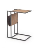 ŁAWA STOLIK COMPACT Halmar MDF okleinowany DĄB ZŁOTY / stelaż stal CZARNY ekoskóra 47x33 ŁAWA STOLIK COMPACT Halmar MDF okleinowany DĄB ZŁOTY / stelaż stal CZARNY ekoskóra 47x33