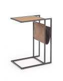 ŁAWA STOLIK COMPACT Halmar MDF okleinowany DĄB ZŁOTY / stelaż stal CZARNY ekoskóra 47x33 ŁAWA STOLIK COMPACT Halmar MDF okleinowany DĄB ZŁOTY / stelaż stal CZARNY ekoskóra 47x33