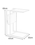 ŁAWA STOLIK COMPACT Halmar MDF okleinowany DĄB ZŁOTY / stelaż stal CZARNY ekoskóra 47x33 ŁAWA STOLIK COMPACT Halmar MDF okleinowany DĄB ZŁOTY / stelaż stal CZARNY ekoskóra 47x33