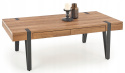 Halmar ława TULUZA prostokątna z szufladami MDF laminowany orzech miodowy / stal malowana proszkowo czarny 120x55 Halmar ława TULUZA prostokątna z szufladami MDF laminowany orzech miodowy / stal malowana proszkowo czarny 120x55