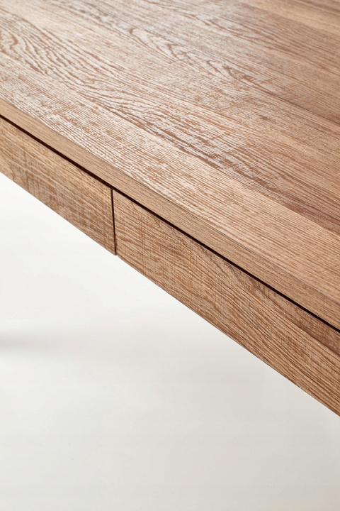 Halmar ława TULUZA prostokątna z szufladami MDF laminowany orzech miodowy / stal malowana proszkowo czarny 120x55 Halmar ława TULUZA prostokątna z szufladami MDF laminowany orzech miodowy / stal malowana proszkowo czarny 120x55