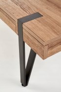 Halmar ława TULUZA prostokątna z szufladami MDF laminowany orzech miodowy / stal malowana proszkowo czarny 120x55 Halmar ława TULUZA prostokątna z szufladami MDF laminowany orzech miodowy / stal malowana proszkowo czarny 120x55