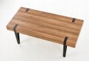 Halmar ława TULUZA prostokątna z szufladami MDF laminowany orzech miodowy / stal malowana proszkowo czarny 120x55 Halmar ława TULUZA prostokątna z szufladami MDF laminowany orzech miodowy / stal malowana proszkowo czarny 120x55
