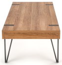 Halmar ława TULUZA prostokątna z szufladami MDF laminowany orzech miodowy / stal malowana proszkowo czarny 120x55 Halmar ława TULUZA prostokątna z szufladami MDF laminowany orzech miodowy / stal malowana proszkowo czarny 120x55