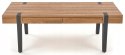 Halmar ława TULUZA prostokątna z szufladami MDF laminowany orzech miodowy / stal malowana proszkowo czarny 120x55 Halmar ława TULUZA prostokątna z szufladami MDF laminowany orzech miodowy / stal malowana proszkowo czarny 120x55