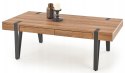 Halmar ława TULUZA prostokątna z szufladami MDF laminowany orzech miodowy / stal malowana proszkowo czarny 120x55 Halmar ława TULUZA prostokątna z szufladami MDF laminowany orzech miodowy / stal malowana proszkowo czarny 120x55