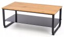 Halmar ława ARTIGA prostokątna MDF okleinowany dąb złoty / stelaż stal malowana czarny 105x55 z półką Halmar ława ARTIGA prostokątna MDF okleinowany dąb złoty / stelaż stal malowana czarny 105x55 z półką