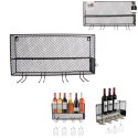 Intesi Półka mini bar Parima czarna - metalowy stojak na wina, kieliszki Intesi Półka mini bar Parima czarna - metalowy stojak na wina, kieliszki