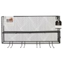 Intesi Półka mini bar Parima czarna - metalowy stojak na wina, kieliszki Intesi Półka mini bar Parima czarna - metalowy stojak na wina, kieliszki
