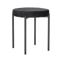 Intesi Stołek Taboret Madona VIC czarny - tkanina velvet, nogi metal - funkcja sztaplowania Intesi Stołek Taboret Madona VIC czarny - tkanina velvet, nogi metal - funkcja sztaplowania