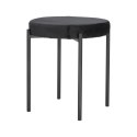 Intesi Stołek Taboret Madona VIC czarny - tkanina velvet, nogi metal - funkcja sztaplowania Intesi Stołek Taboret Madona VIC czarny - tkanina velvet, nogi metal - funkcja sztaplowania