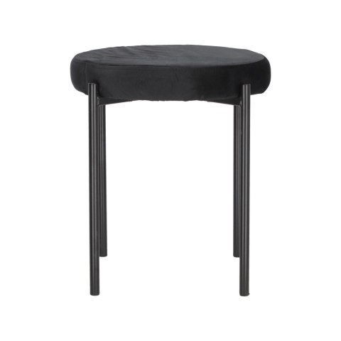 Intesi Stołek Taboret Madona VIC czarny - tkanina velvet, nogi metal - funkcja sztaplowania Intesi Stołek Taboret Madona VIC czarny - tkanina velvet, nogi metal - funkcja sztaplowania