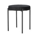 Intesi Stołek Taboret Madona VIC czarny - tkanina velvet, nogi metal - funkcja sztaplowania Intesi Stołek Taboret Madona VIC czarny - tkanina velvet, nogi metal - funkcja sztaplowania