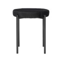 Intesi Stołek Taboret Madona VIC czarny - tkanina velvet, nogi metal - funkcja sztaplowania Intesi Stołek Taboret Madona VIC czarny - tkanina velvet, nogi metal - funkcja sztaplowania
