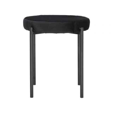 Intesi Stołek Taboret Madona VIC czarny - tkanina velvet, nogi metal - funkcja sztaplowania Intesi Stołek Taboret Madona VIC czarny - tkanina velvet, nogi metal - funkcja sztaplowania