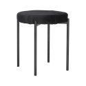 Intesi Stołek Taboret Madona VIC czarny - tkanina velvet, nogi metal - funkcja sztaplowania Intesi Stołek Taboret Madona VIC czarny - tkanina velvet, nogi metal - funkcja sztaplowania