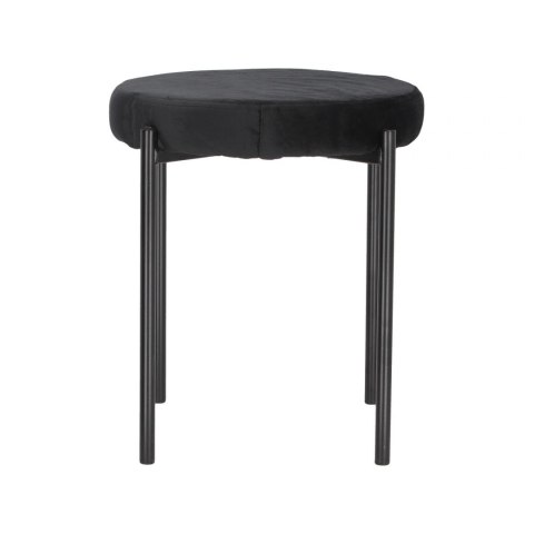 Intesi Stołek Taboret Madona VIC czarny - tkanina velvet, nogi metal - funkcja sztaplowania Intesi Stołek Taboret Madona VIC czarny - tkanina velvet, nogi metal - funkcja sztaplowania
