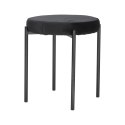 Intesi Stołek Taboret Madona VIC czarny - tkanina velvet, nogi metal - funkcja sztaplowania Intesi Stołek Taboret Madona VIC czarny - tkanina velvet, nogi metal - funkcja sztaplowania