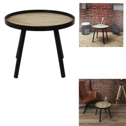 Intesi Stolik Narita czarny - okrągły stolik kawowy do salonu