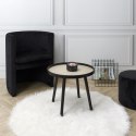 Intesi Stolik Narita czarny - okrągły stolik kawowy do salonu