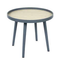 Intesi Stolik Narita niebieski okrągły stolik kawowy do salonu