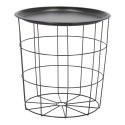 Intesi Stolik/ kosz Cocotte czarny metal - stolik kawowy Intesi Stolik/ kosz Cocotte czarny metal - stolik kawowy