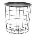Intesi Stolik/ kosz Cocotte czarny metal - stolik kawowy Intesi Stolik/ kosz Cocotte czarny metal - stolik kawowy