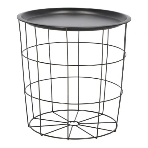 Intesi Stolik/ kosz Cocotte czarny metal - stolik kawowy Intesi Stolik/ kosz Cocotte czarny metal - stolik kawowy