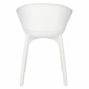Intesi Zestaw 4 krzeseł na balkon Dacun białe - - ażutowe siedzisko - krzesła ogrodowe