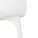 Intesi Zestaw 4 krzeseł na balkon Dacun białe - - ażutowe siedzisko - krzesła ogrodowe