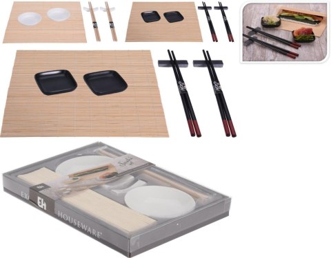 Intesi Zestaw do sushi czarny 7 elementów Intesi Zestaw do sushi czarny 7 elementów