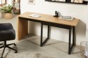 Invicta Interior INVICTA biurko rozkładane FLEX 80-160cm dębowe MDF fornir, metal czarny ze schowkiem pod blatem Invicta Interior INVICTA biurko rozkładane FLEX 80-160cm dębowe MDF fornir, metal czarny ze schowkiem pod blatem