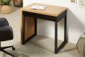 Invicta Interior INVICTA biurko rozkładane FLEX 80-160cm dębowe MDF fornir, metal czarny ze schowkiem pod blatem Invicta Interior INVICTA biurko rozkładane FLEX 80-160cm dębowe MDF fornir, metal czarny ze schowkiem pod blatem